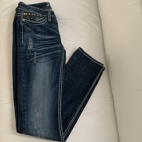 Request Embellished Distressed Women’s Jeans. Size 3/26 - Picture 2 of 8